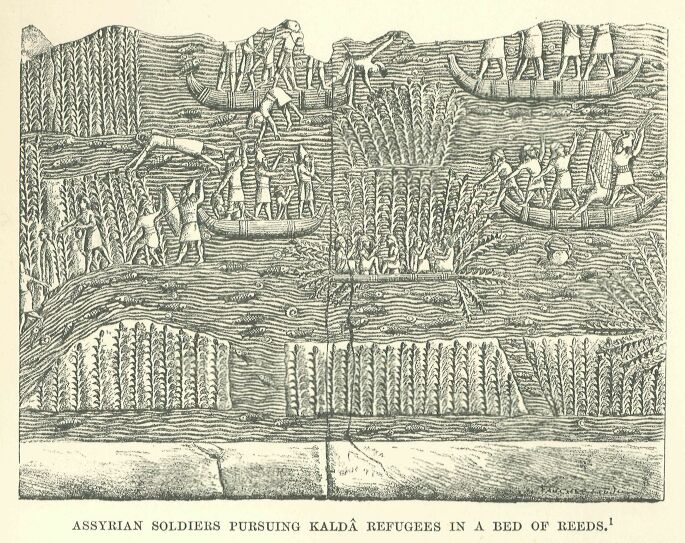 343.jpg Assyrian Soldiers Pursuing Kalda Refugees in A
Bed of Reeds 
